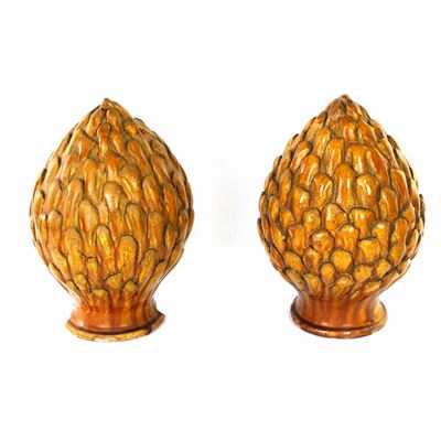 Coppia di Pigne in Ceramica