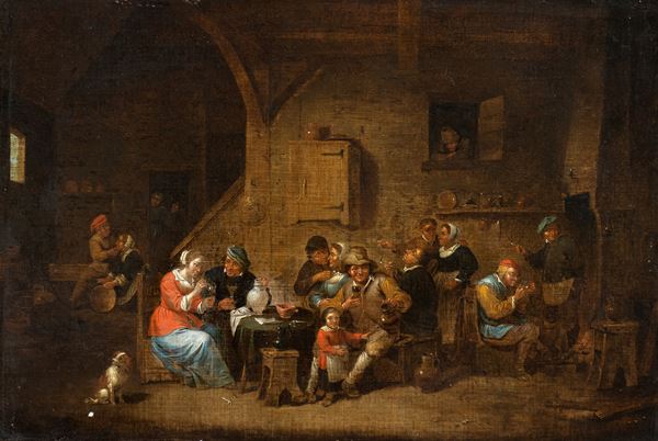 David Teniers Il Giovane - Interior of a tavern