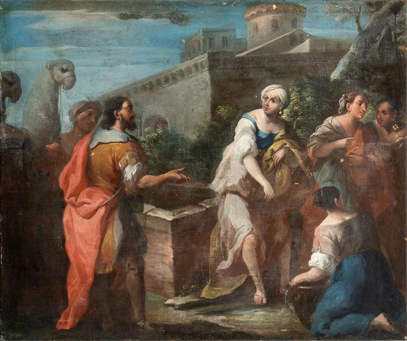 Scuola Napoletana, XVIII Secolo - Rebecca al Pozzo