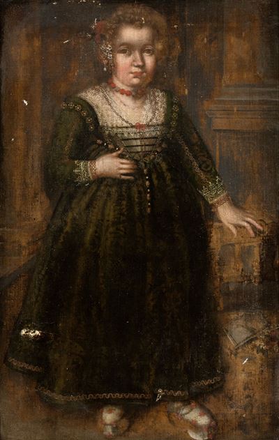 Ritratto di Bimba con Collana di Corallo