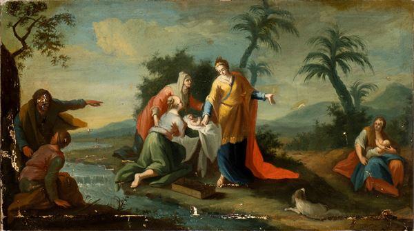 Artista veneto, XVIII secolo - The Finding of Moses