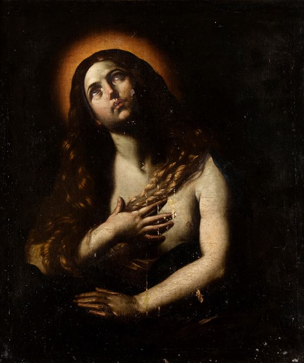 Artista bolognese, XVII secolo - The Penitent Magdalene