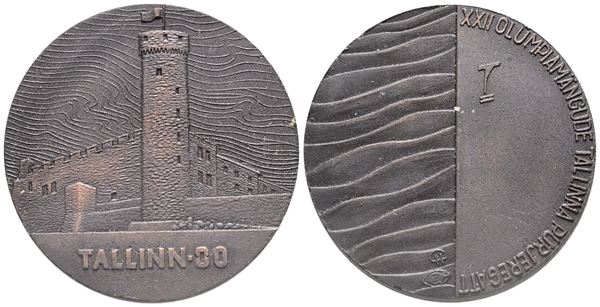 RUSSIA. URSS. ESTONIA. Tallinn. Medaglia XXII Giochi Olimpici - vela 1980. Ae. 46mm. FDC