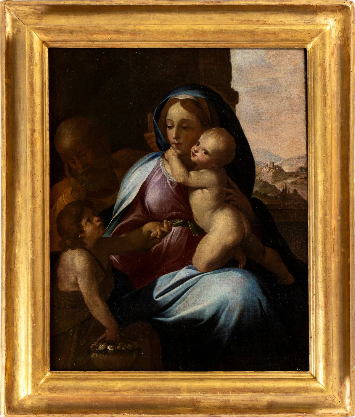 Artista Emiliano, Inizio XVII Secolo - Sacra Famiglia con San Giovannino