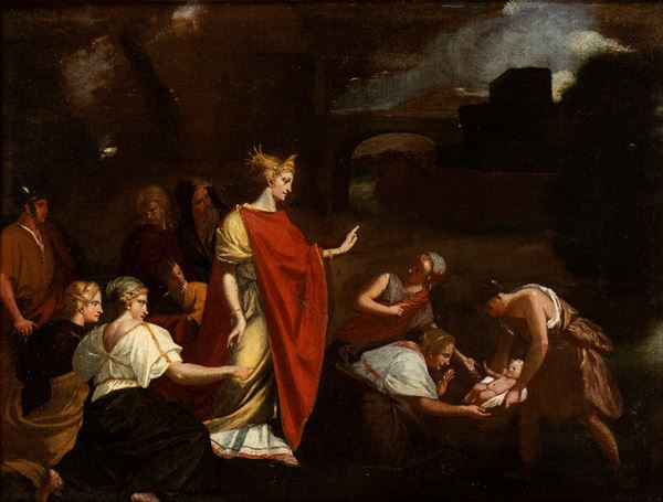 Artista emiliano, seconda met&#224; XVII secolo - The Finding of Moses
