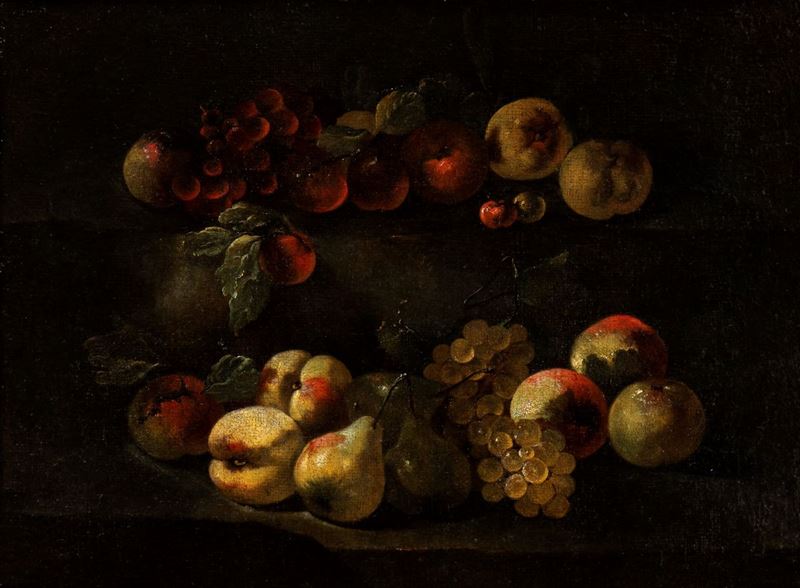 Luca Forte - Natura Morta di Pere, Mele e Uva