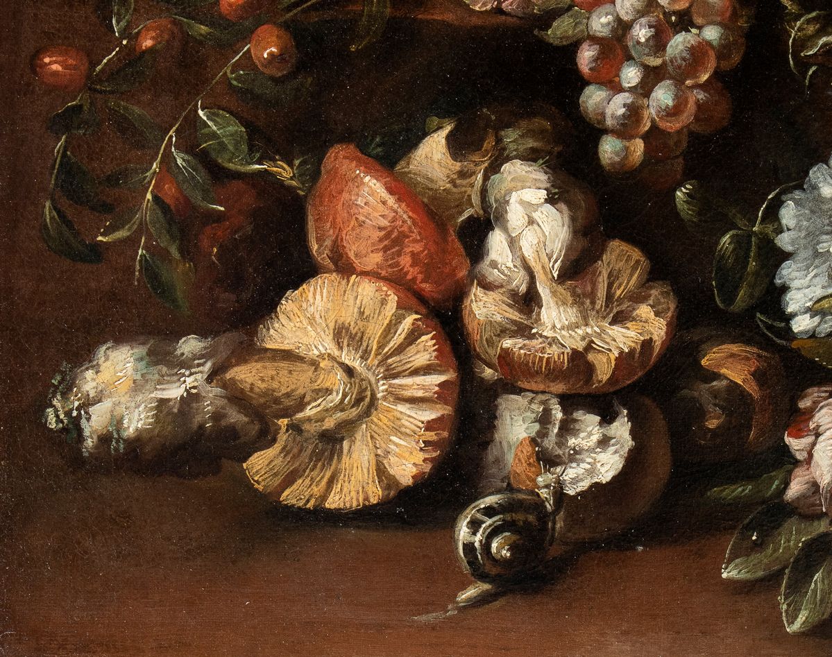 Artista Lombardo, Prima Metà XVIII Secolo - Natura Morta di Frutta e Cacciagione