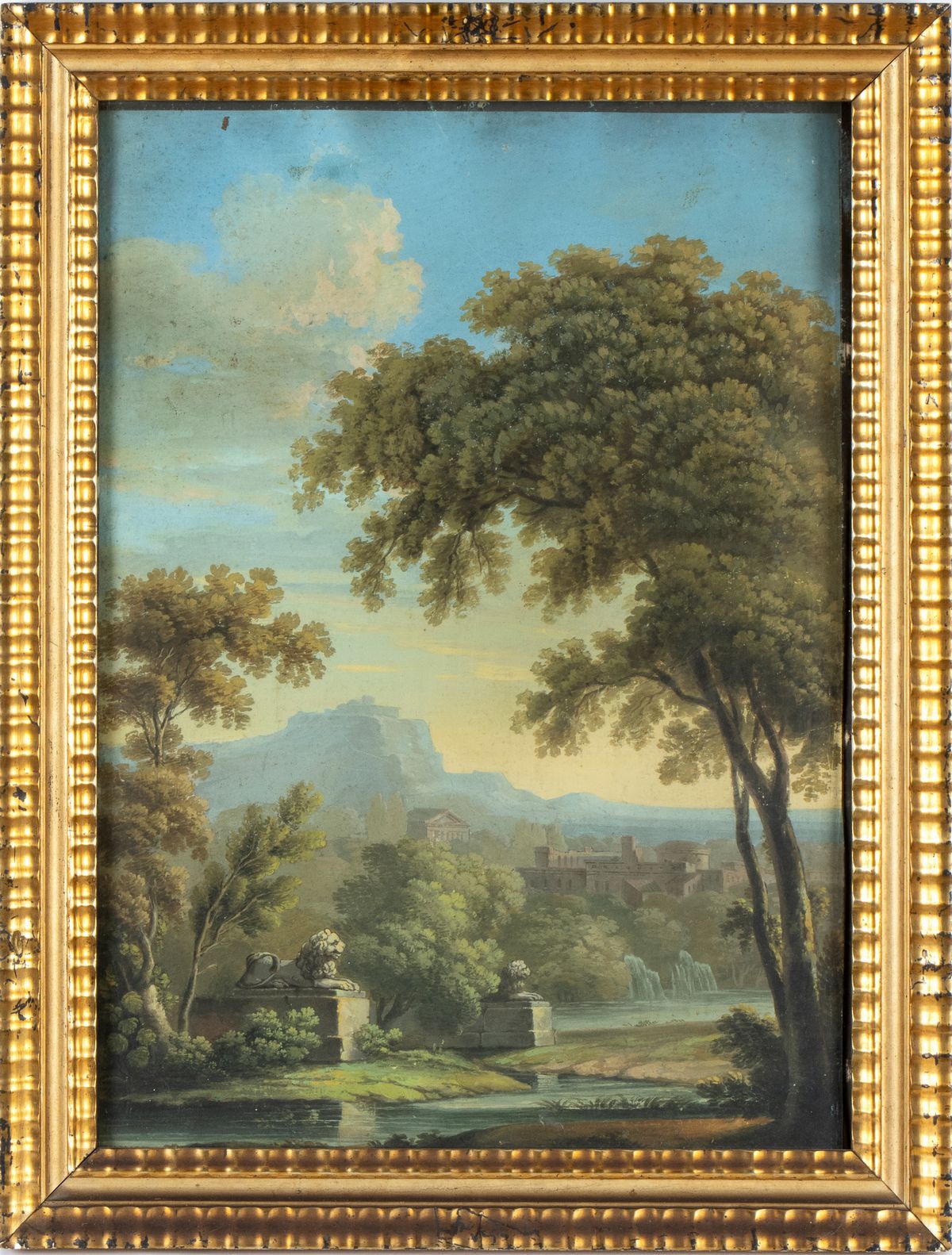 Andrea Locatelli - A) Paesaggio con Castello e Corso D'acqua; B) Paesaggio con Corso D'acqua e Fo...