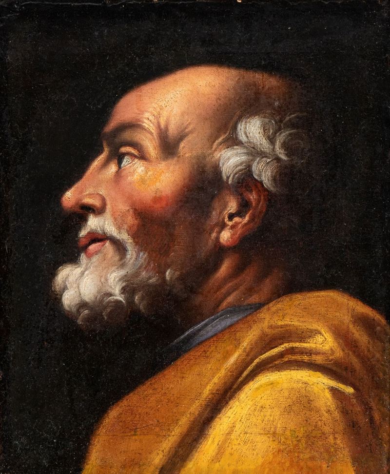 Artista Italiano, XVII Secolo - Busto di Apostolo di Profilo