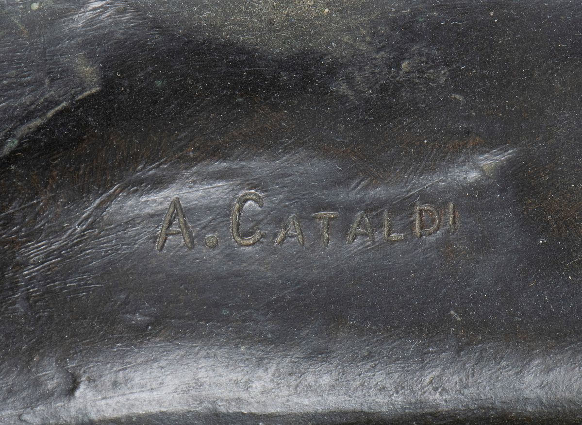 Amleto Cataldi - Donna con Bambina che Legge