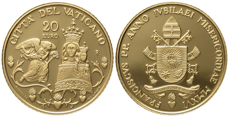 Vaticano. Francesco (2013-). 20 Euro 'ponticio Santuario della Santa Casa di Loreto' Anno IV (201...