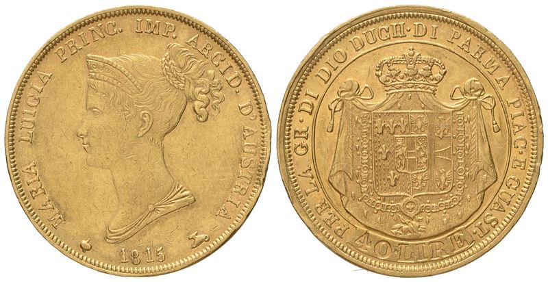 Parma. Ducato di Parma. Maria Luigia D'austria (1815-1847). 40 Lire 1815. Au (12,91 G; 25,9 MM)