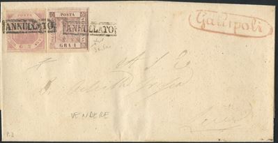 Busta postale, Napoli (Napoli) – Storia postale, affrancatura 3 grana (1858)