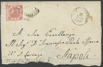 Francobollo, Napoli – Svolazzi da Castel di Sangro (18/08/1860)