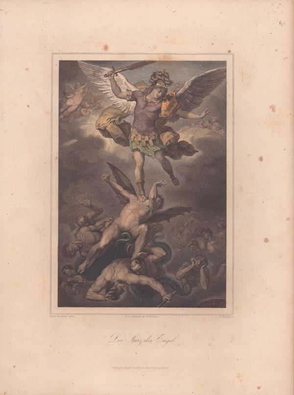 A. Volkert by Luca Giordano -- Fall of the Angels  (1860)  - Auction Old Master and Modern Prints, Matrices, Maps, Photography - Bertolami Fine Art - Casa d'Aste