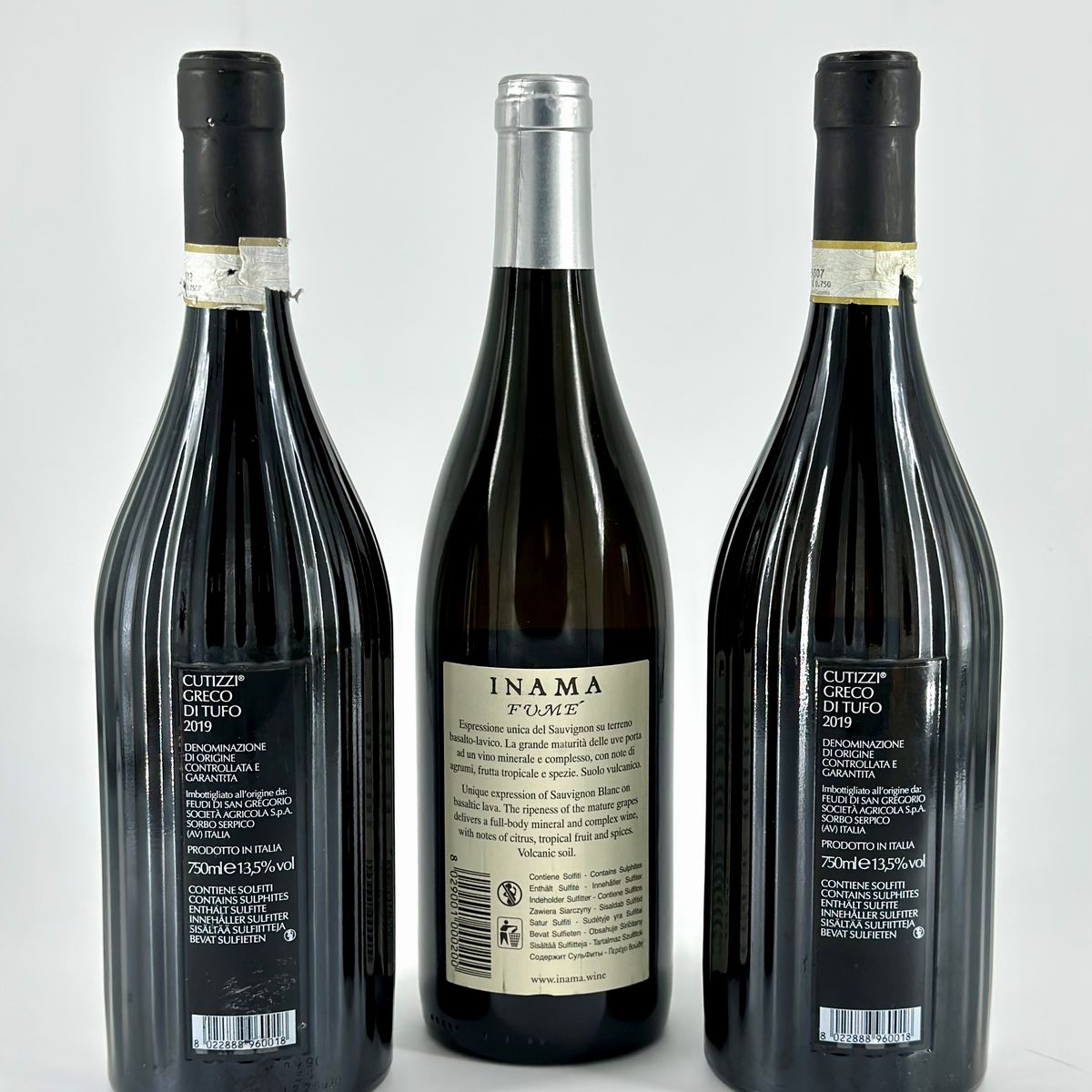 Feudi di San Gregorio Cutizzi Greco di Tufo, Inama Vulcaia Sauvignon del Veneto