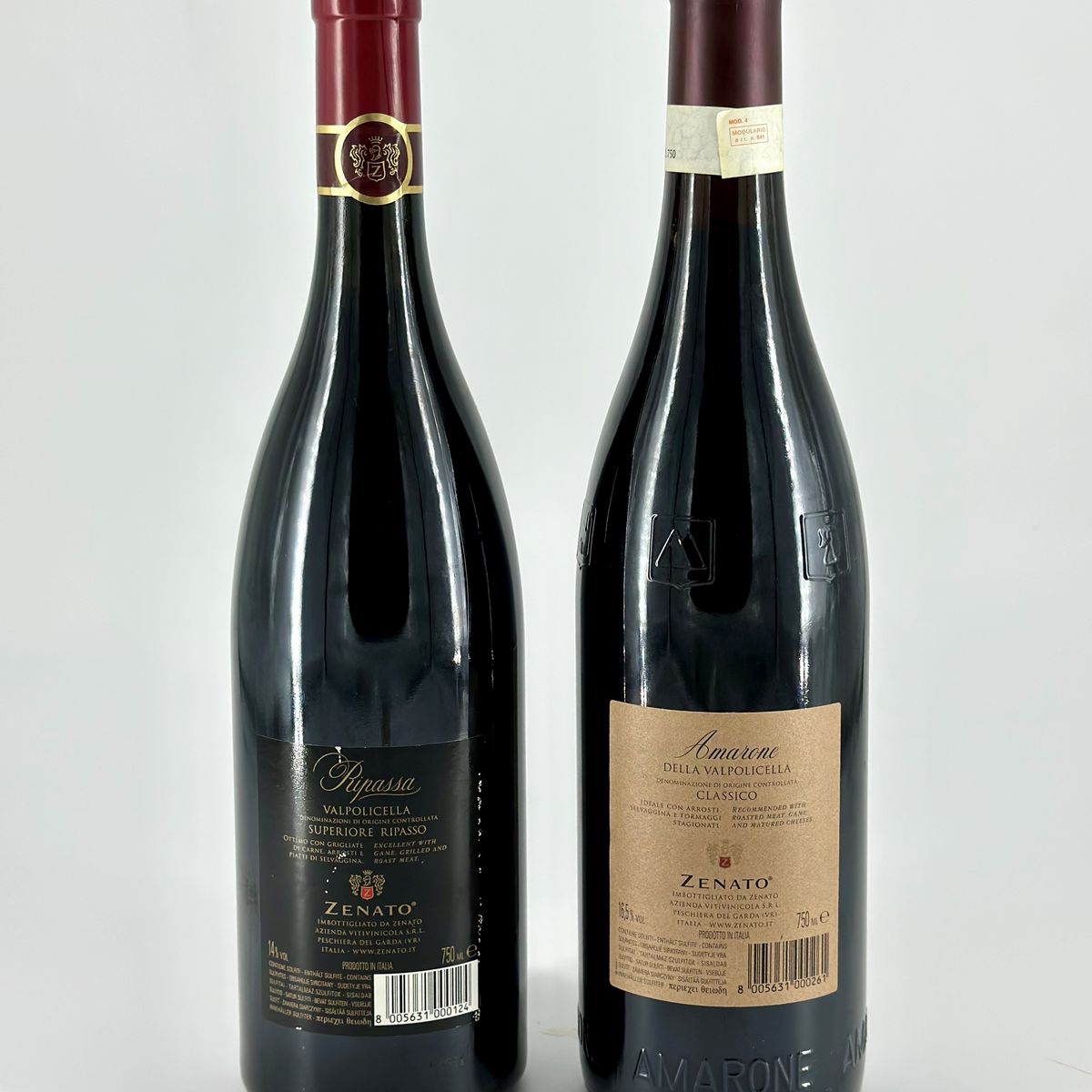 Zenato Ripassa Valpolicella Ripasso Superiore - Zenato Amarone della Valpolicella Classico