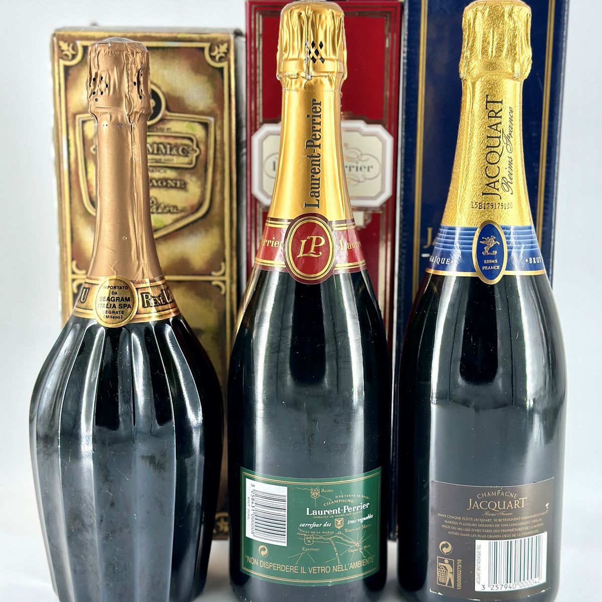 G.h. Mumm Cuvee R. Lalou Brut Millesime - Laurent-perrier la Cuvée Brut - Jacquart Mosaique Brut
