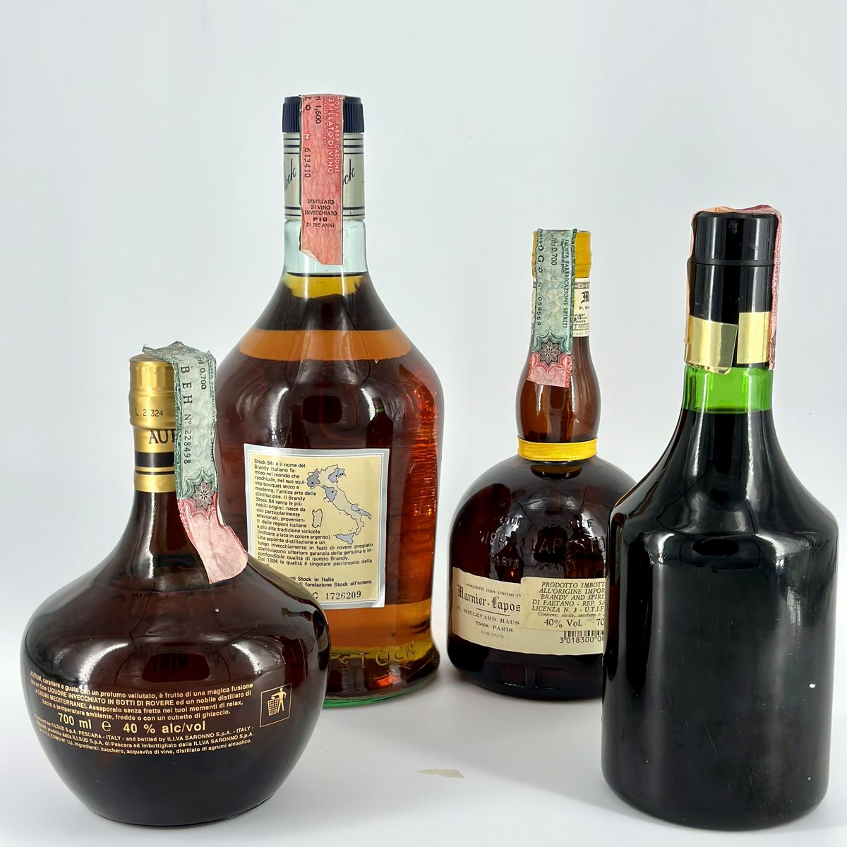 Grand Marnier Cordon Rouge Original Liqueur - Aurum Golden Orange Liqueur - Stock '84 V.s.o.p. In...