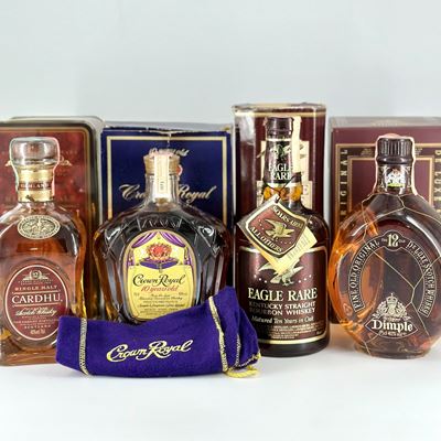 Cardhu 12 Year Old Single Malt Scotch Whisky - Crown Royal Deluxe Blended Canadian Whisky - Eagle...