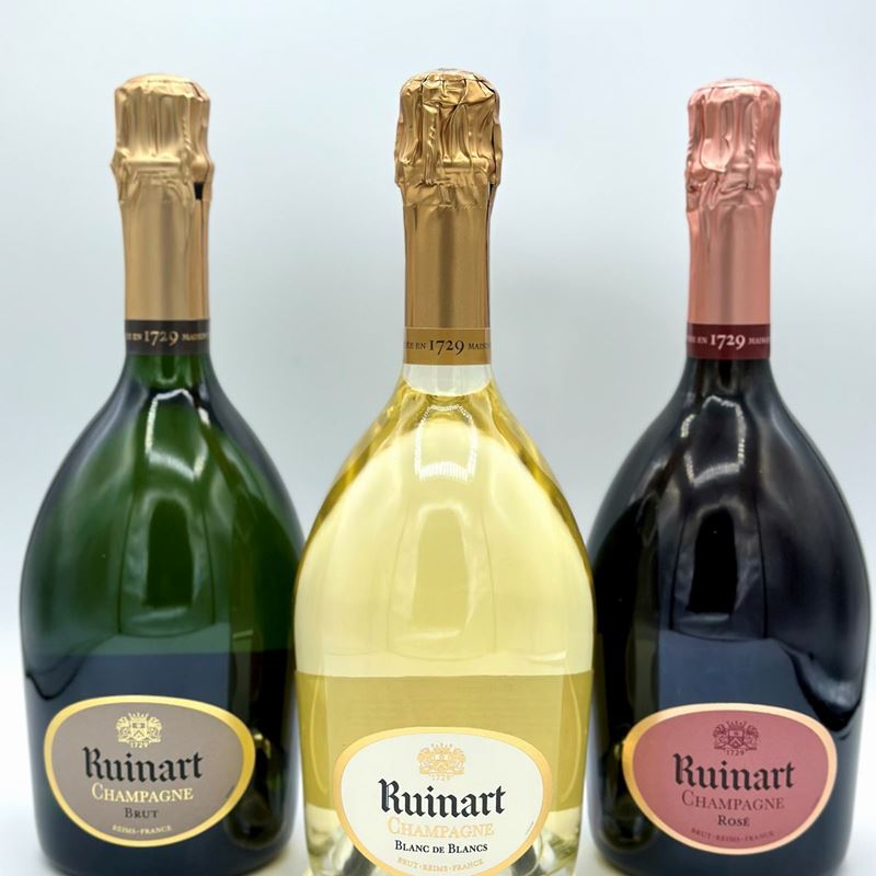 Ruinart R De Ruinart Brut, Ruinart Blanc De Blancs Brut, Ruinart Brut Rosé