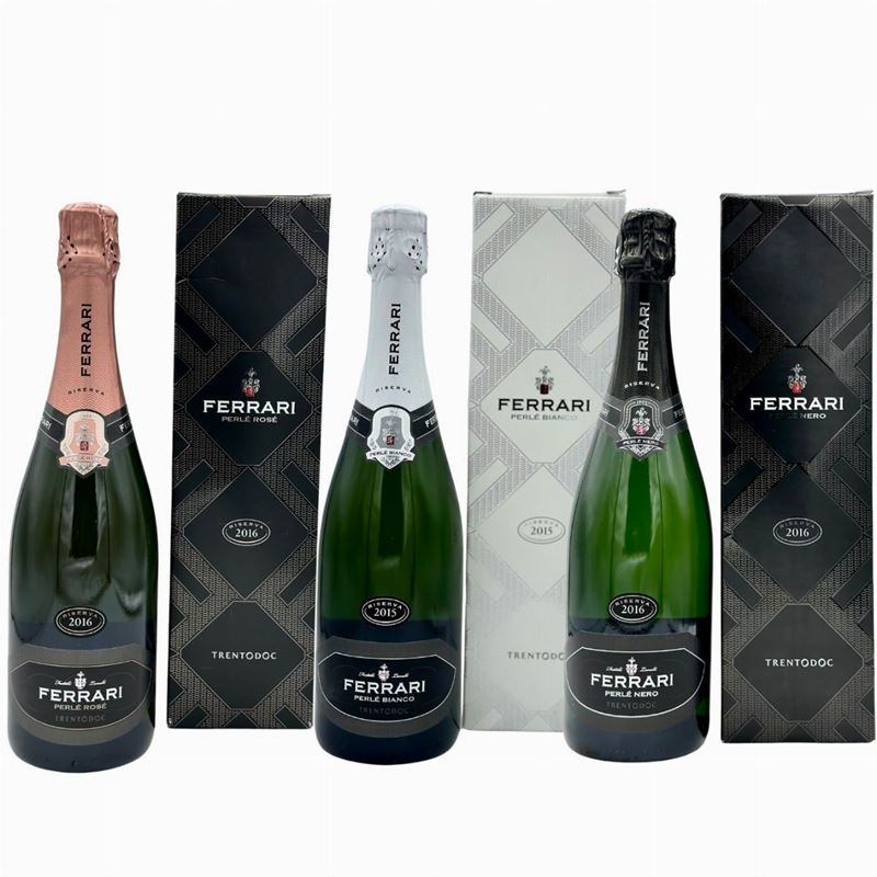 Fratelli Lunelli Ferrari, Perlé Rosé Riserva Trento Doc 2016 - Perlé Bianco Riserva Trento Doc 20...