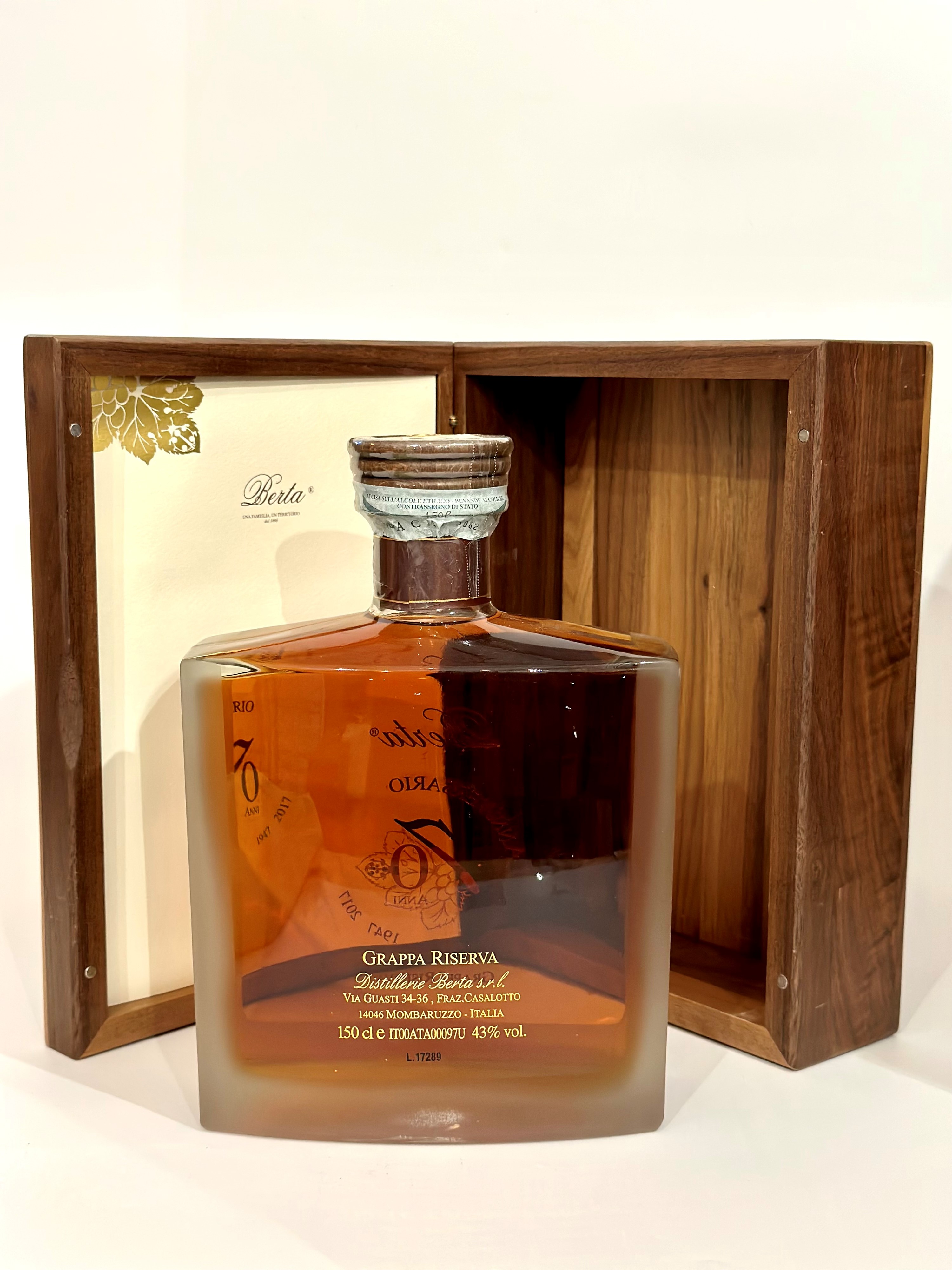 Berta, Grappa Riserva Anniversario 70 Anni