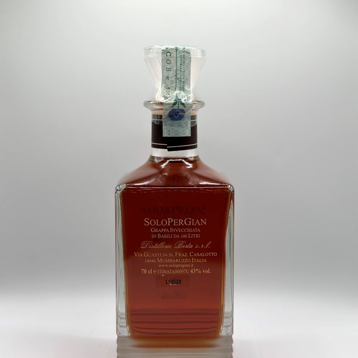 Berta, Solopergian Grappa Invecchiata