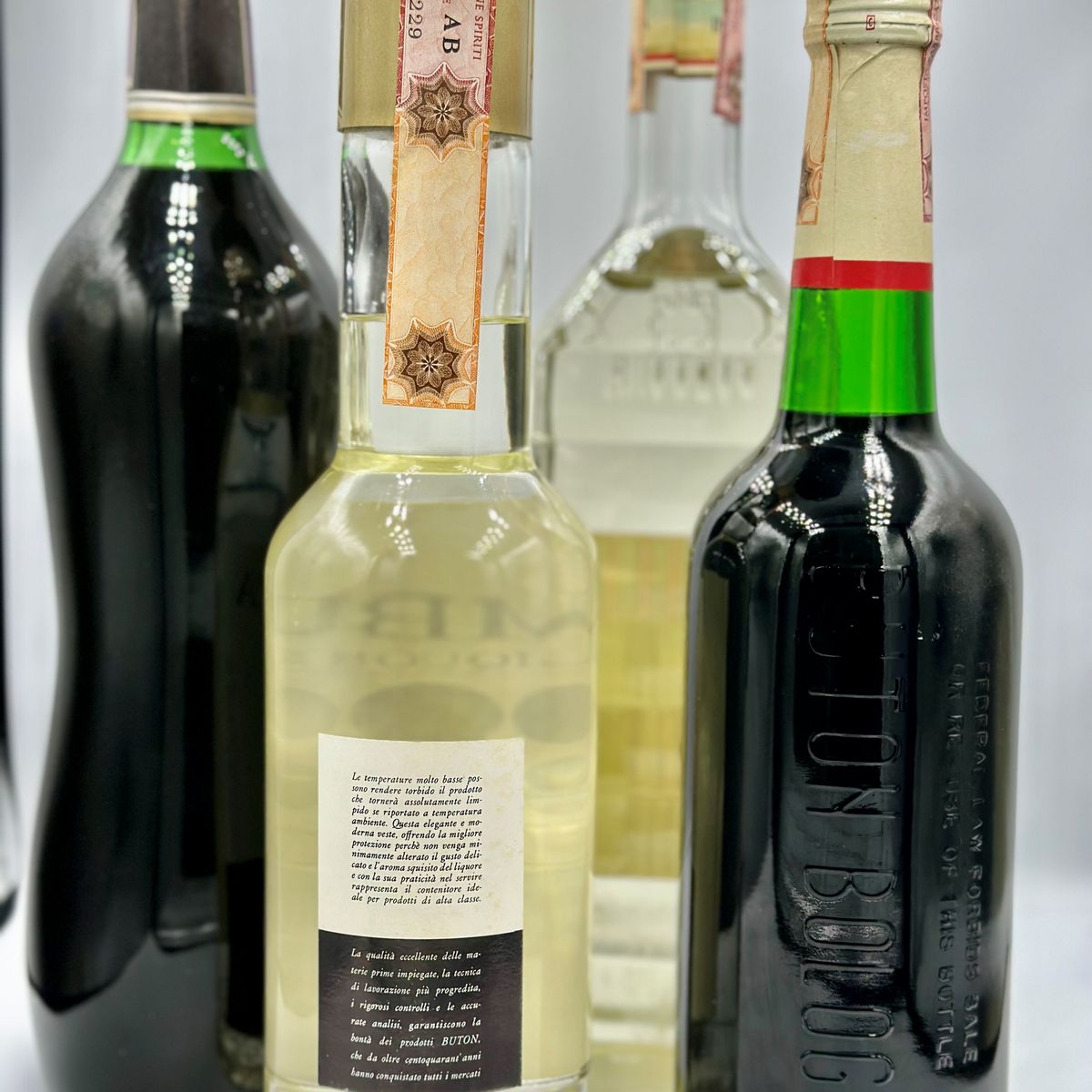 Buton Rosso Antico, Buton Sambuca, Gio. Buton, Buton Crema Cacao