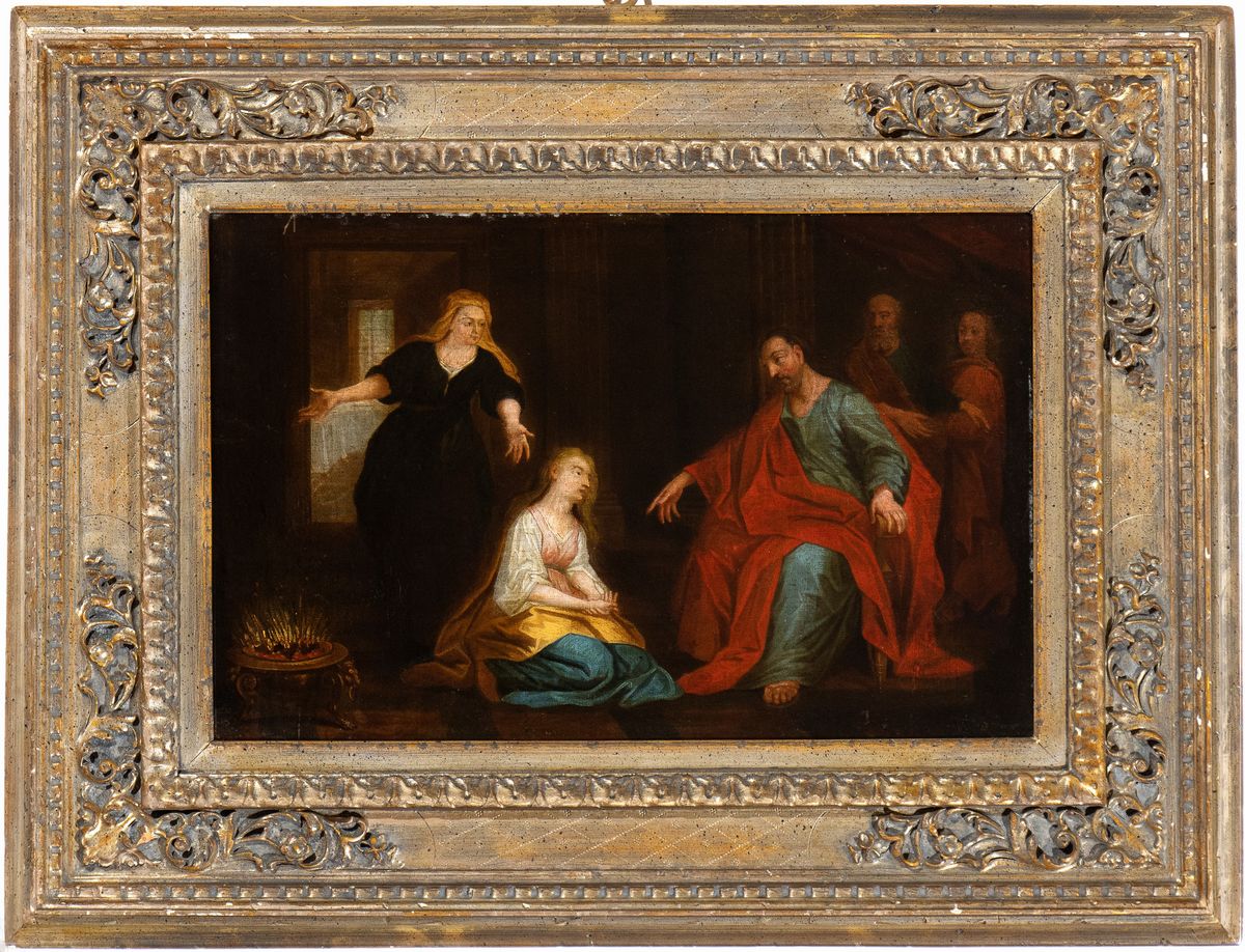 Artista Italiano, XIX Secolo - Cristo in Casa di Marta e Maria
