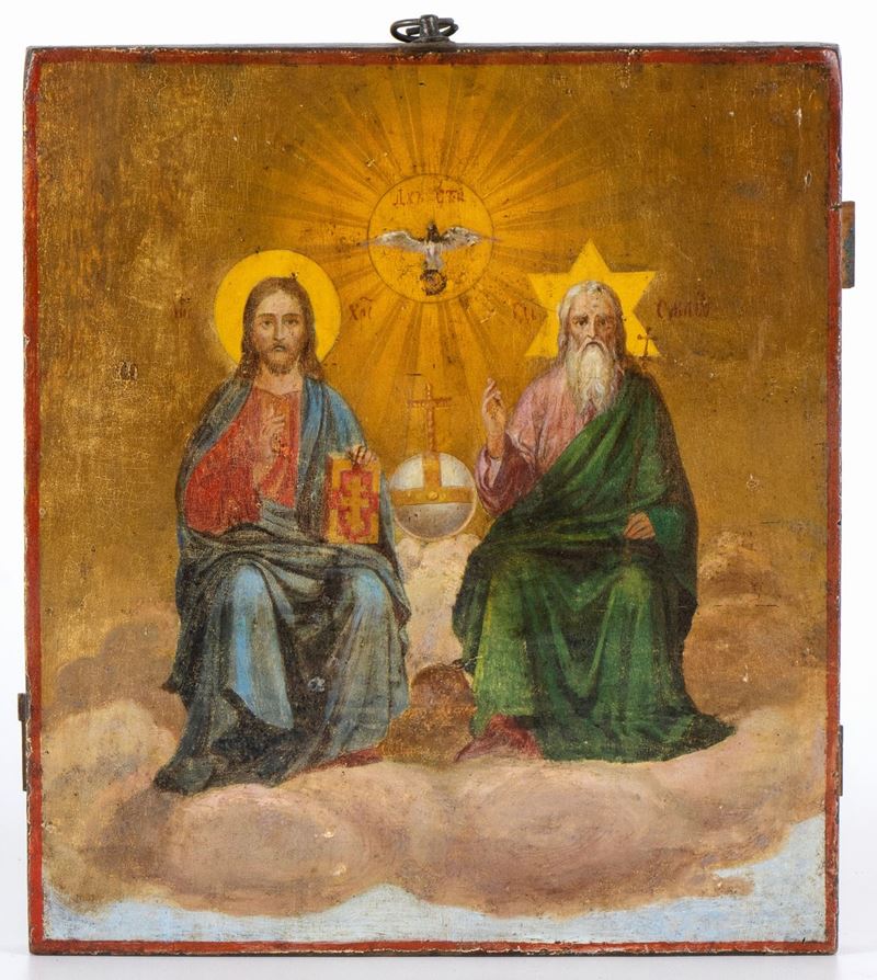 Icona Russa Raffigurante la Ss Trinità