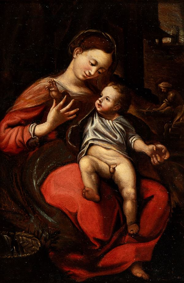 Antonio Allegri Correggio - Madonna col Bambino o Madonna della Cesta