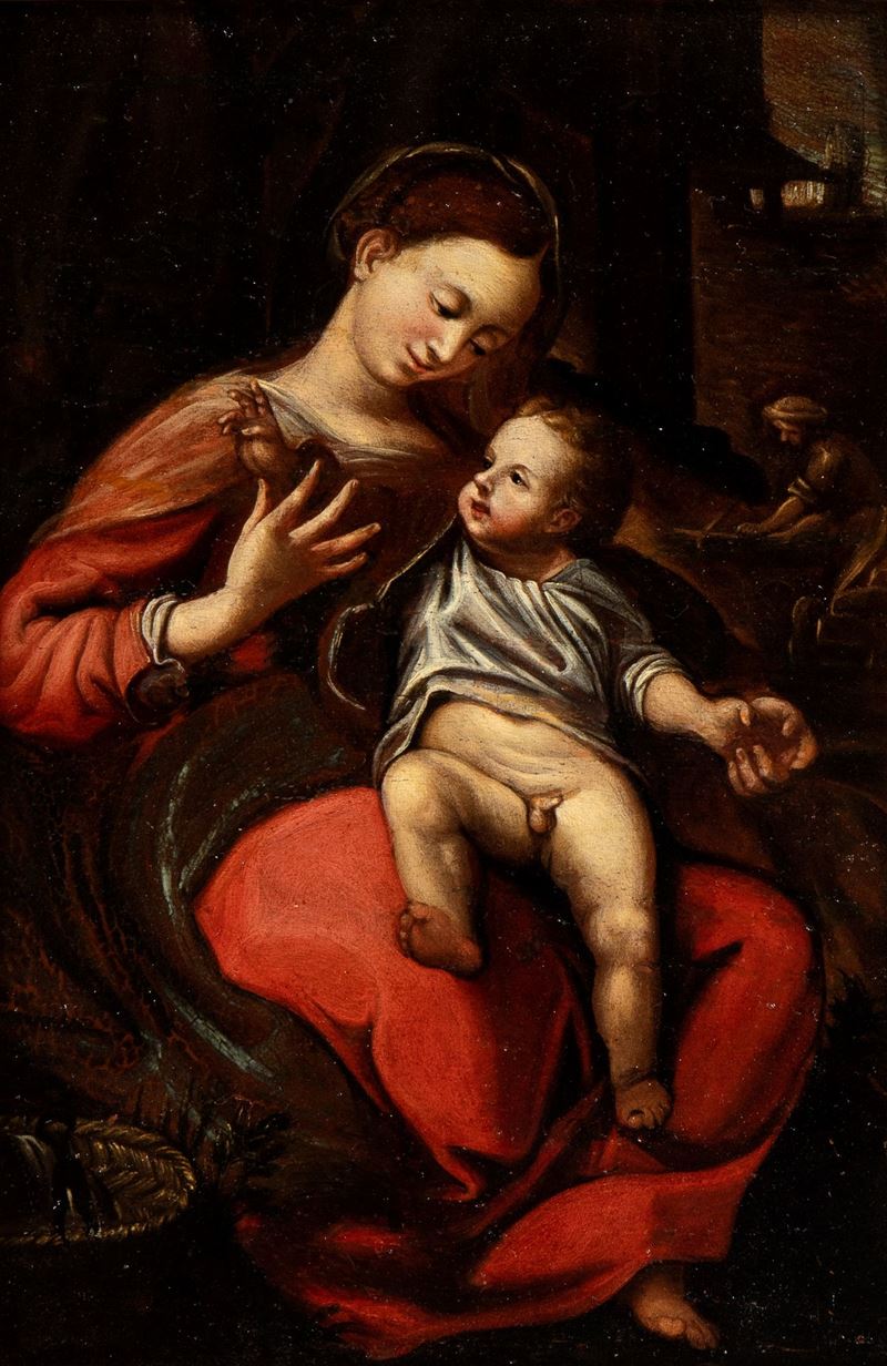 Antonio Allegri Correggio - Madonna Col Bambino o Madonna della Cesta
