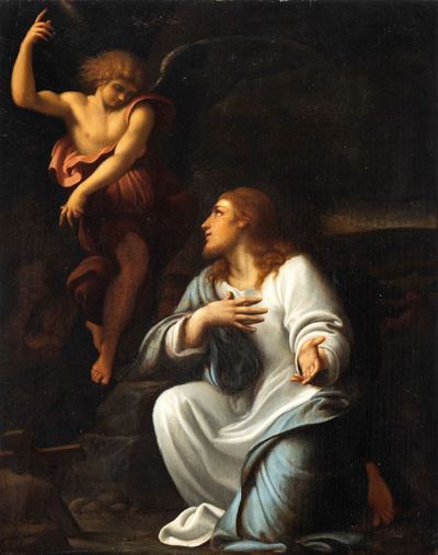Cristo e L'angelo sul Monte degli Ulivi