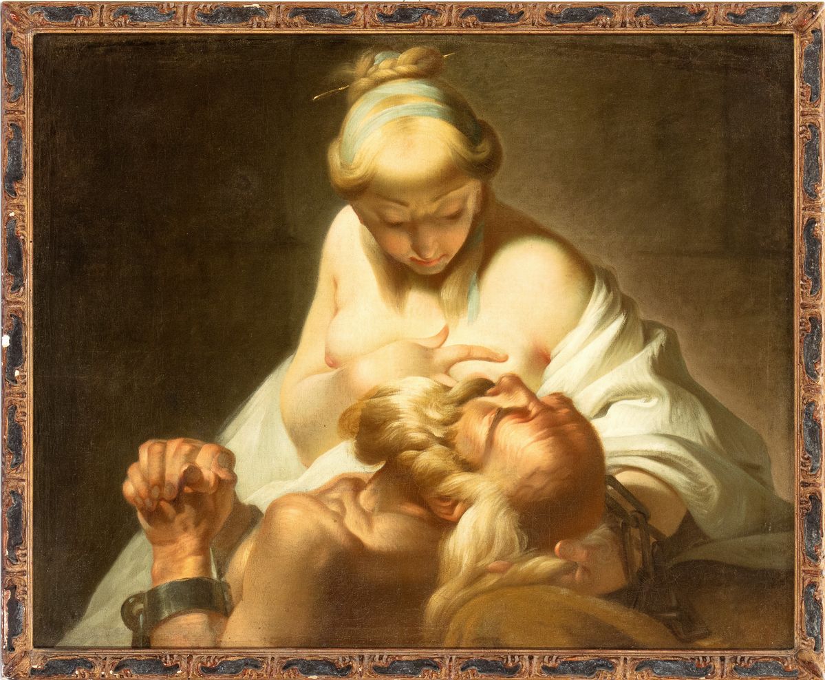 Artista Francese, Seconda Metà XVIII Secolo - La Carità Romana (cimone e Pero)