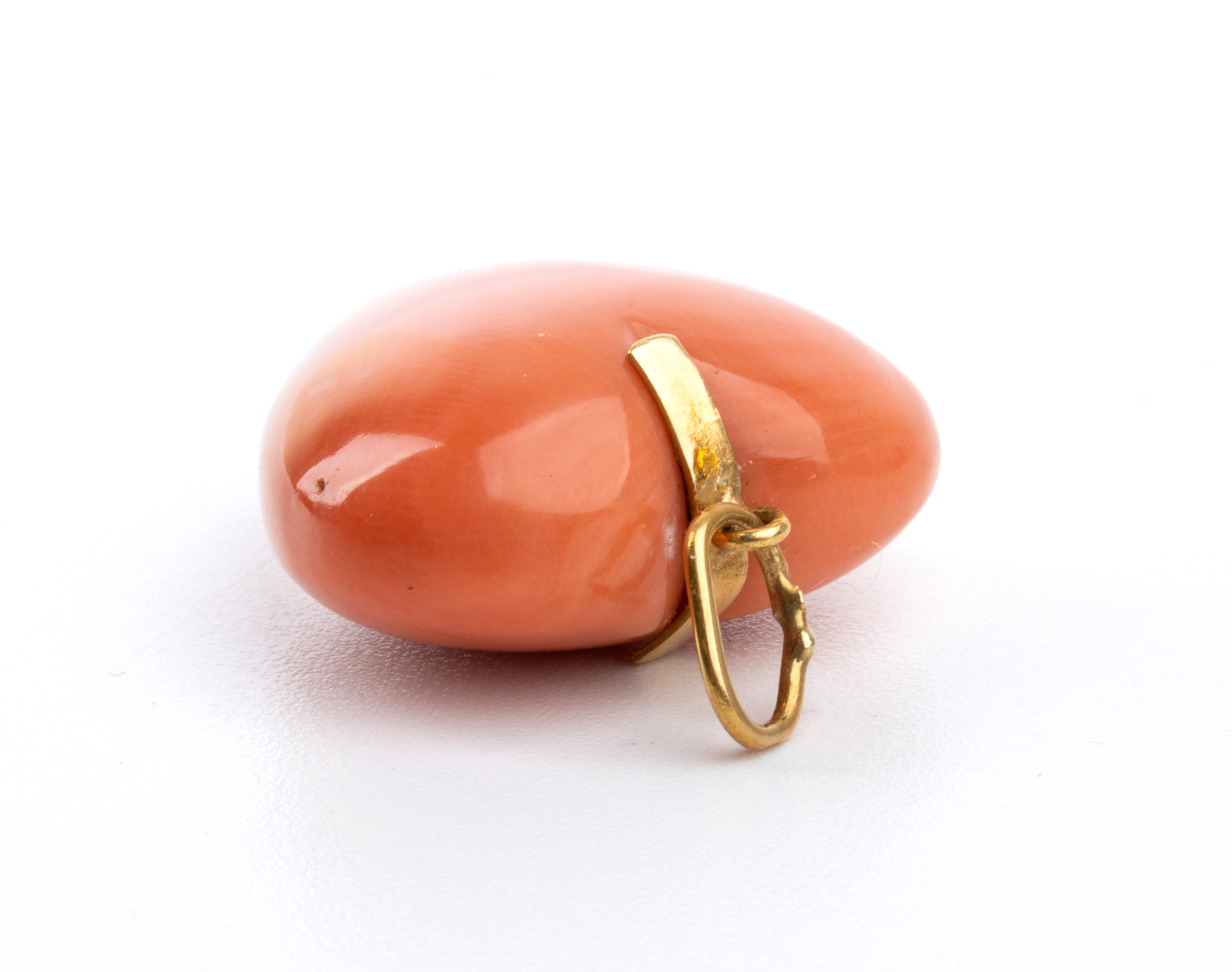 Pendente in Corallo a Forma di Cuore