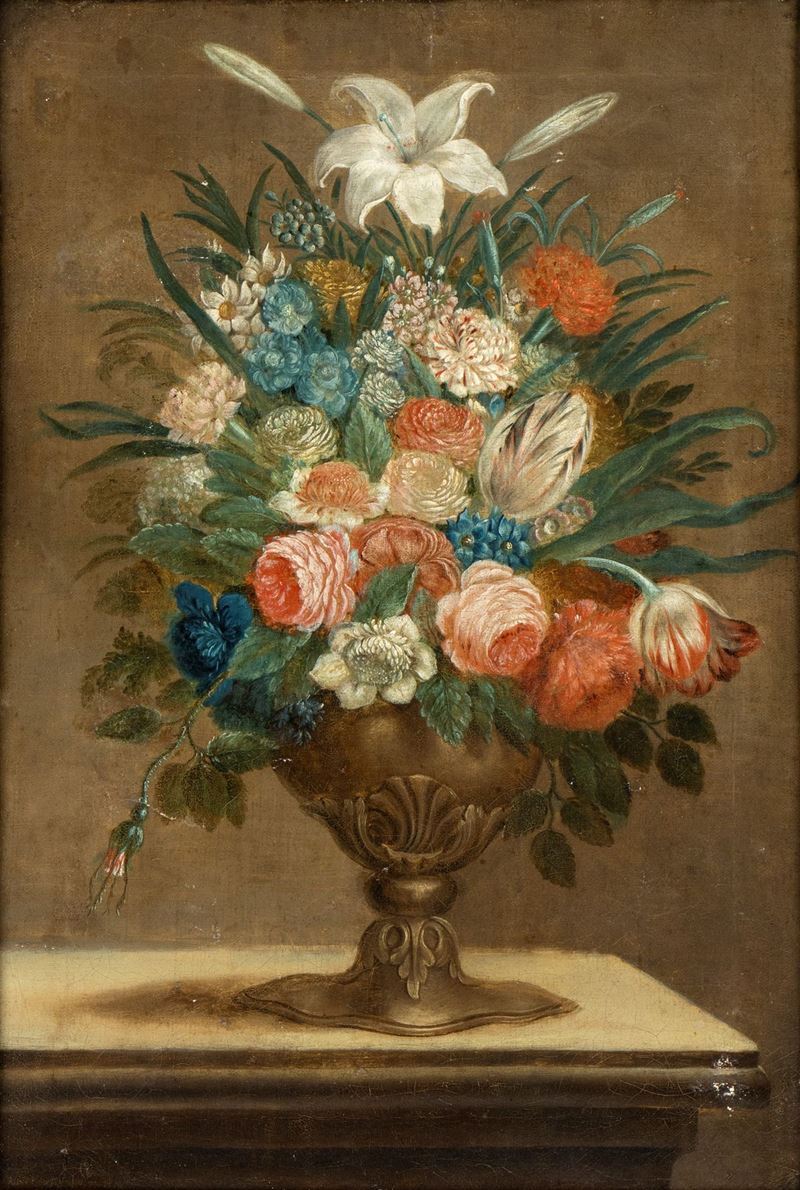 Maestro dei Fiori Guardeschi - Natura Morta con Vaso di Fiori