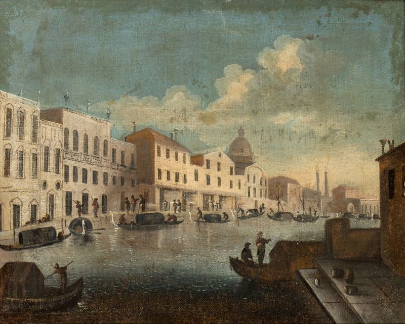 Artista Veneto, XVIII - XIX Secolo - Veduta del Canal Grande