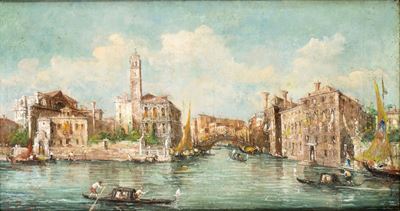 Veduta del Canal Grande con San Geremia e il Ponte delle Guglie
