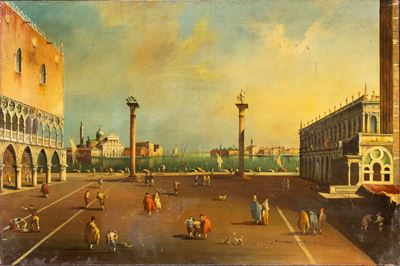 Veduta di Piazzetta San Marco con la Loggetta del Sansovino