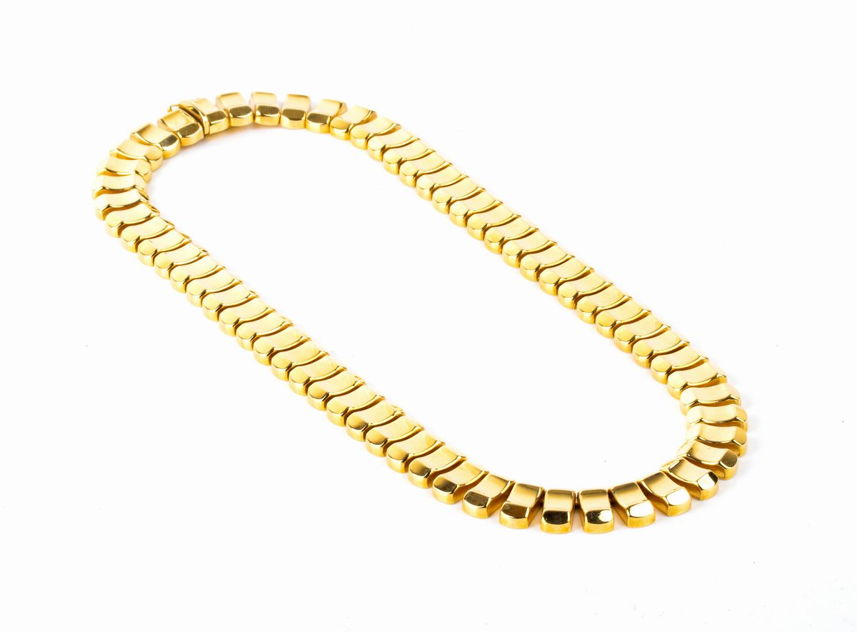 Girocollo in oro con motivo a frangia