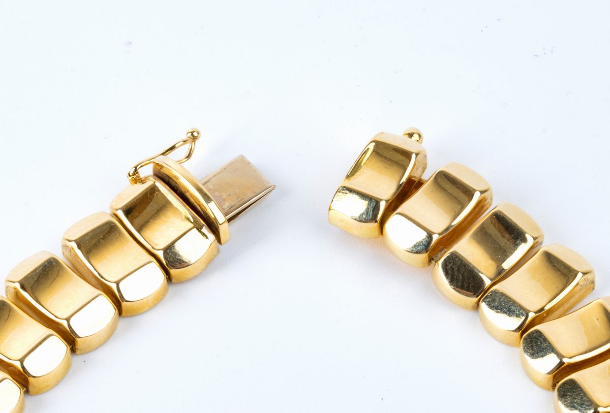 Girocollo in oro con motivo a frangia