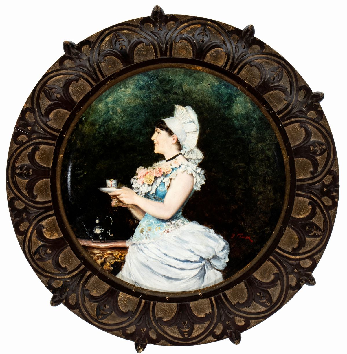 Francesco Vinea - Ritratto di Giovane che Serve il Tè