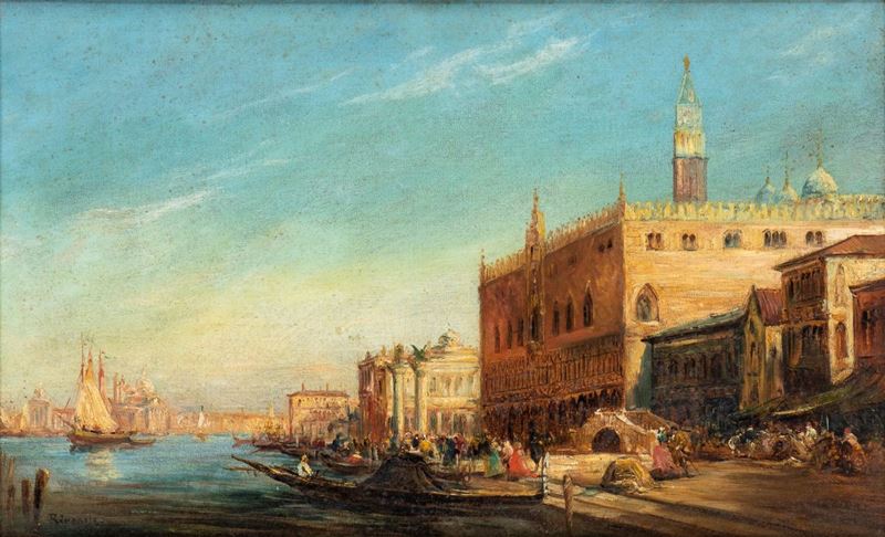 Artista Francese, Seconda Metà XIX Secolo - Veduta del Bacino di San Marco