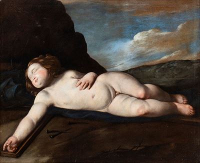 Gesù Bambino Dormiente sulla Croce