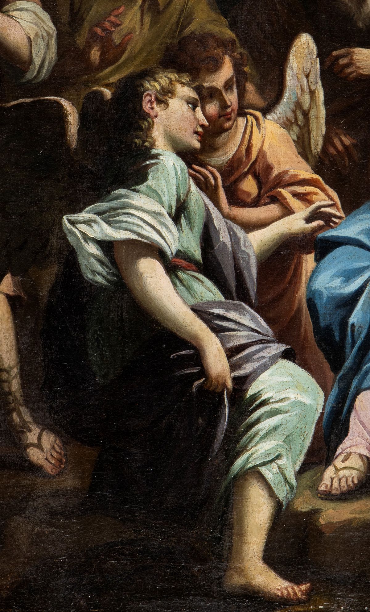 Artista Attivo a Roma, Inizio XVIII Secolo - A) Natività; B) Adorazione dei Pastori. Coppia di Di...