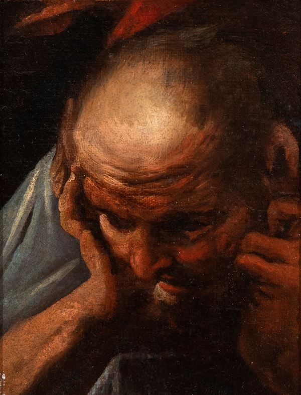 Artista veneto, XVII secolo - Study for an elder's head 