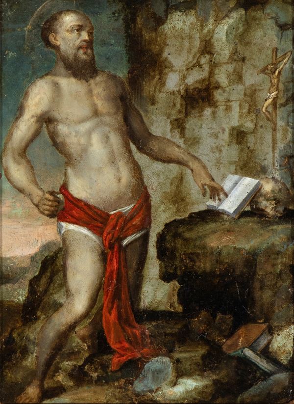 Artista veneto, seconda met&#224; XVI secolo - San Girolamo penitente