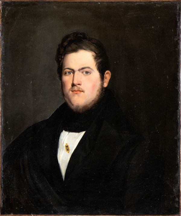 Artista italiano, XIX secolo - Portrait of a young Gentleman