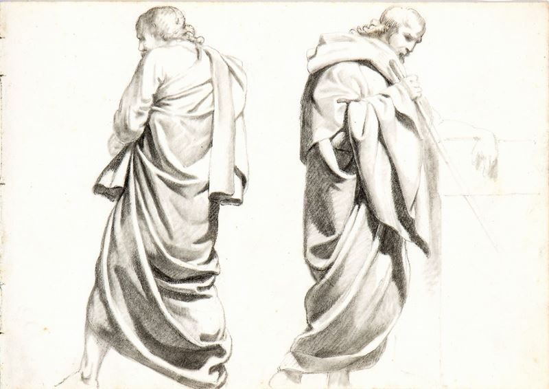 Francesco Podesti - Studio per una Figura Togata